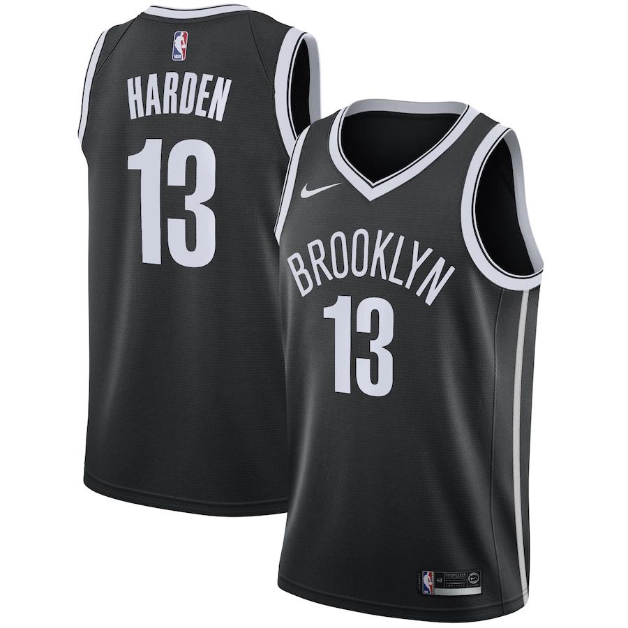 Men Brooklyn Nets #13 James Harden Nike Black Swingman NBA Jersey->->NBA Jersey